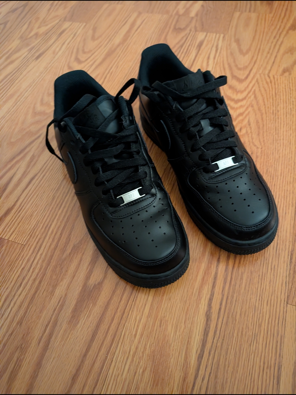 Nike Air Force 1 Black Men's Leather Sneakers